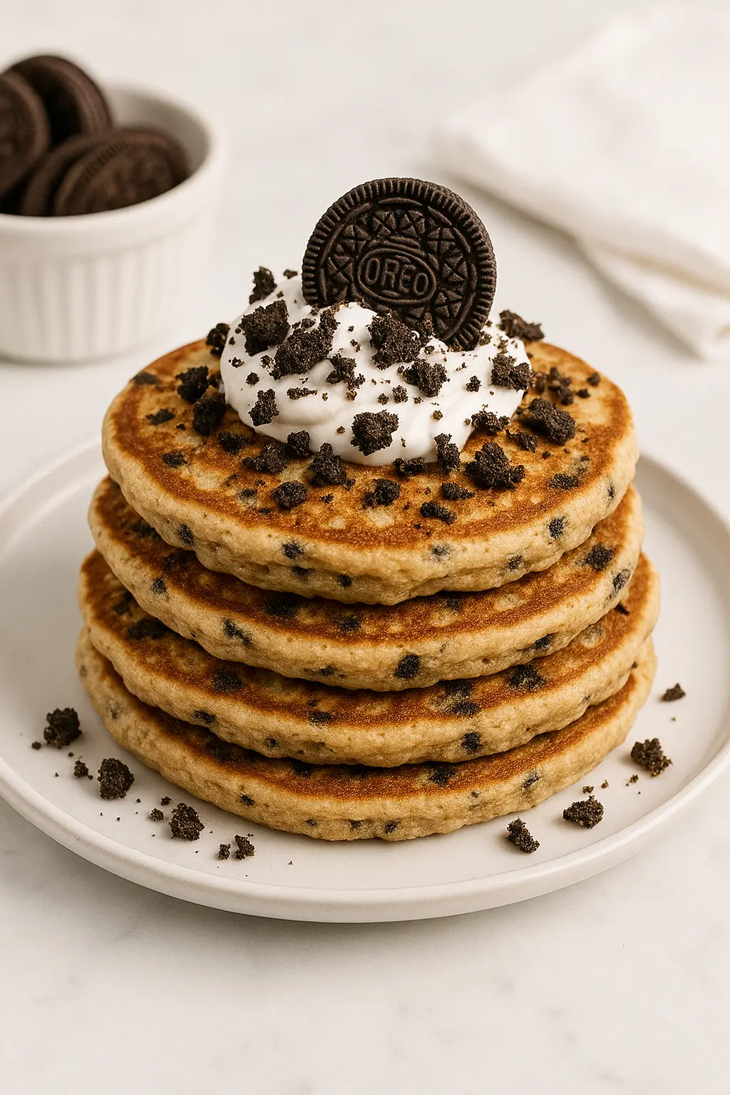 Trending Oreo Cookie Pancake Stack – Dessert or Breakfast Win